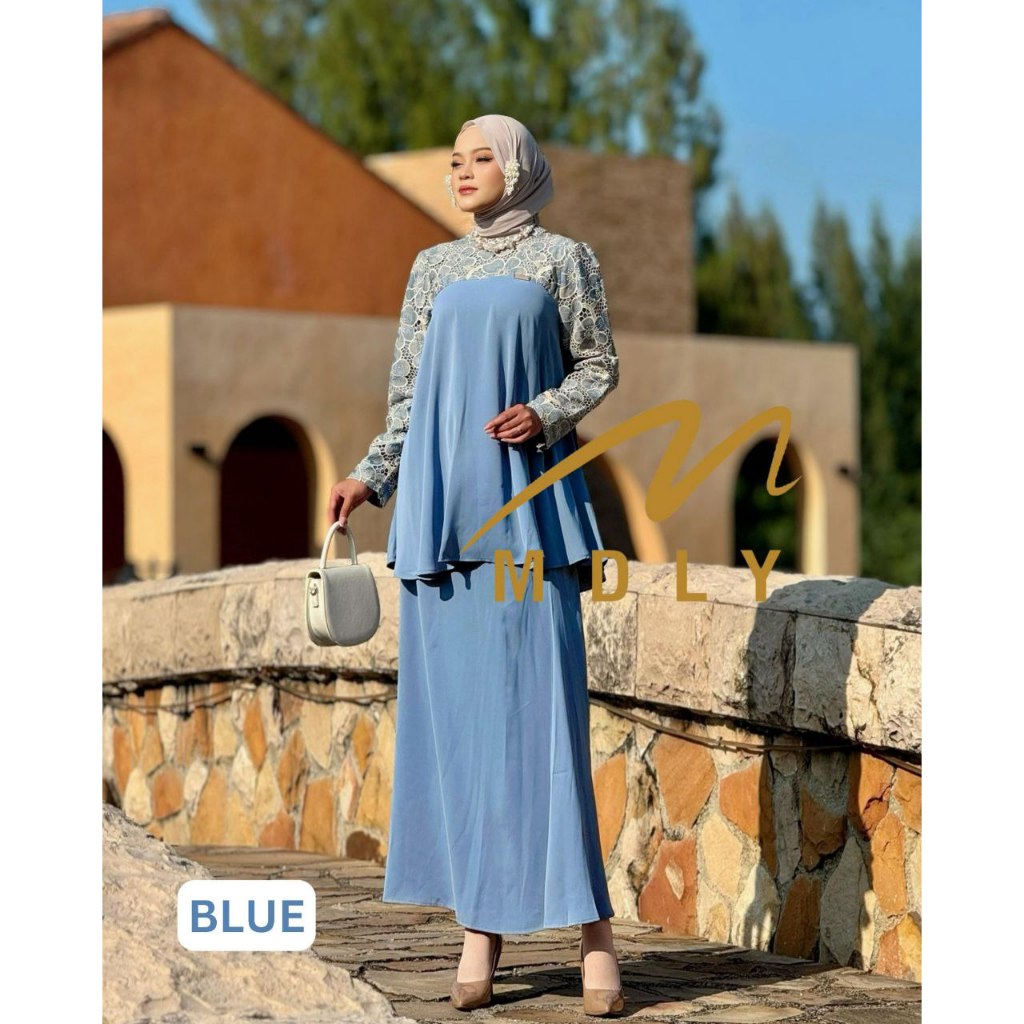 Merie Set by MDLY Baju Setelan Wanita Muslim One Set Atasan Dan Bawahan Rok