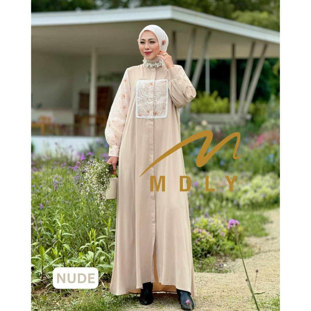 Haura Dress by MDLY Baju Gamis Wanita Muslim Baju Busana Dress