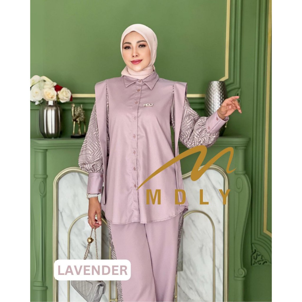 MDLY Baju pakaian setelan wanita/One Set Celana/Setelan Bawahan Celana Casual/Leenda Set by MDLY