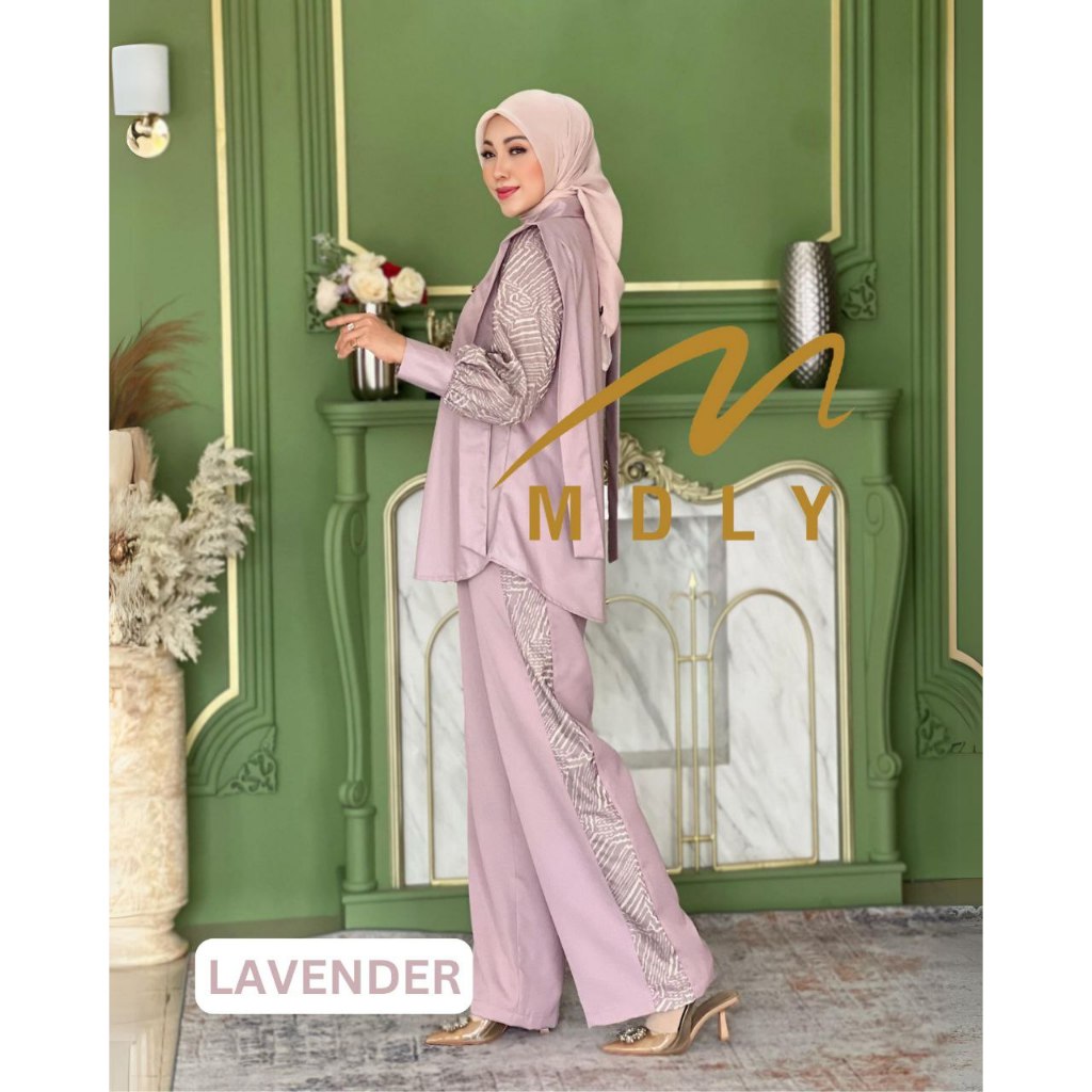 MDLY Baju pakaian setelan wanita/One Set Celana/Setelan Bawahan Celana Casual/Leenda Set by MDLY