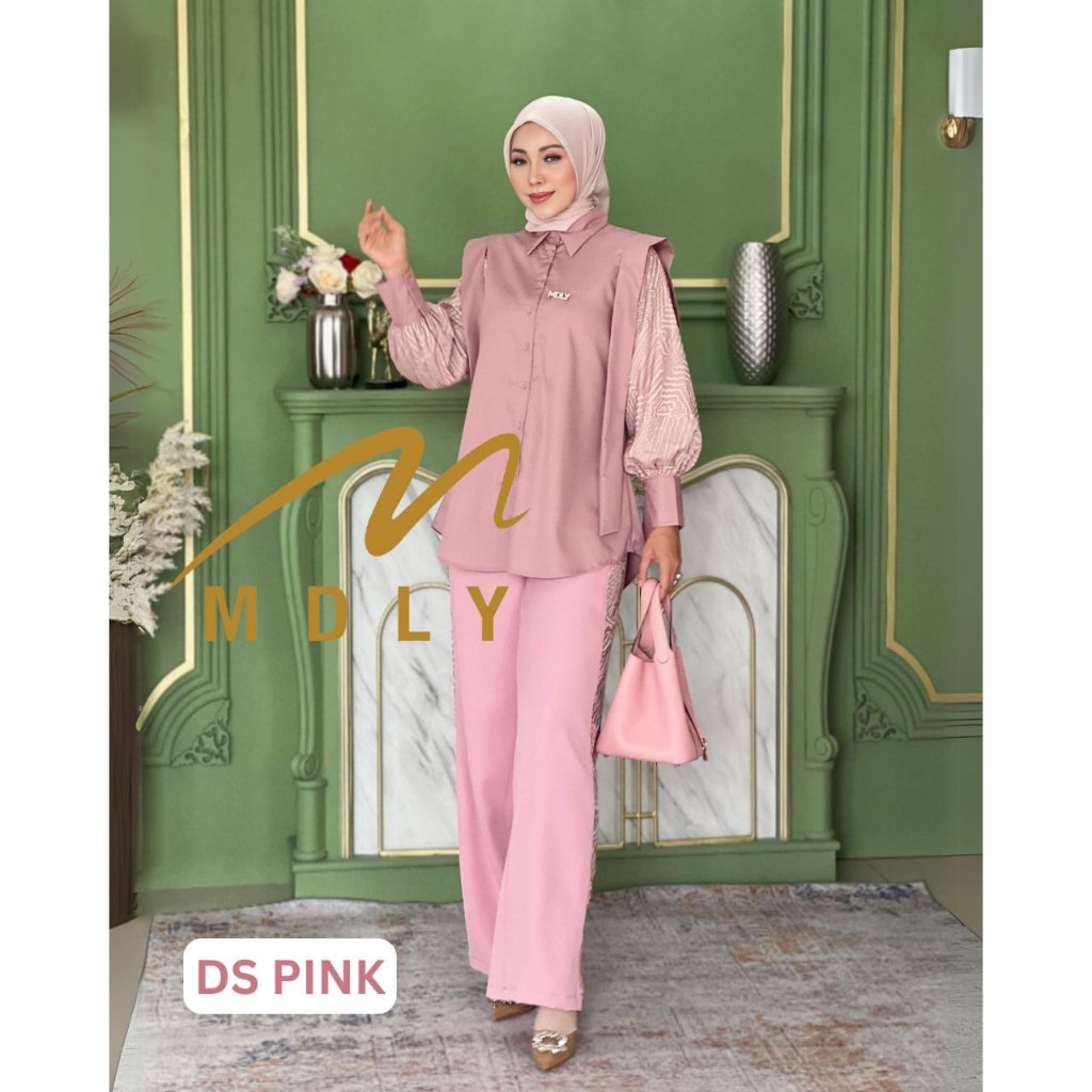 MDLY Baju pakaian setelan wanita/One Set Celana/Setelan Bawahan Celana Casual/Leenda Set by MDLY