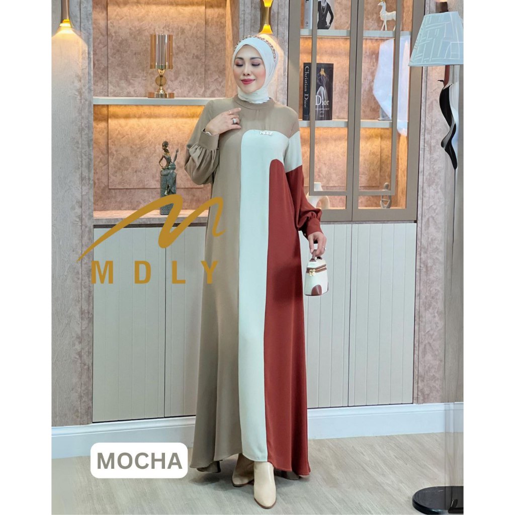 MDLY Baju Gamis Wanita Muslim/Gamis Polos/Gamis/Gamis Lebaran/Maezen Prive Dress by MDLY