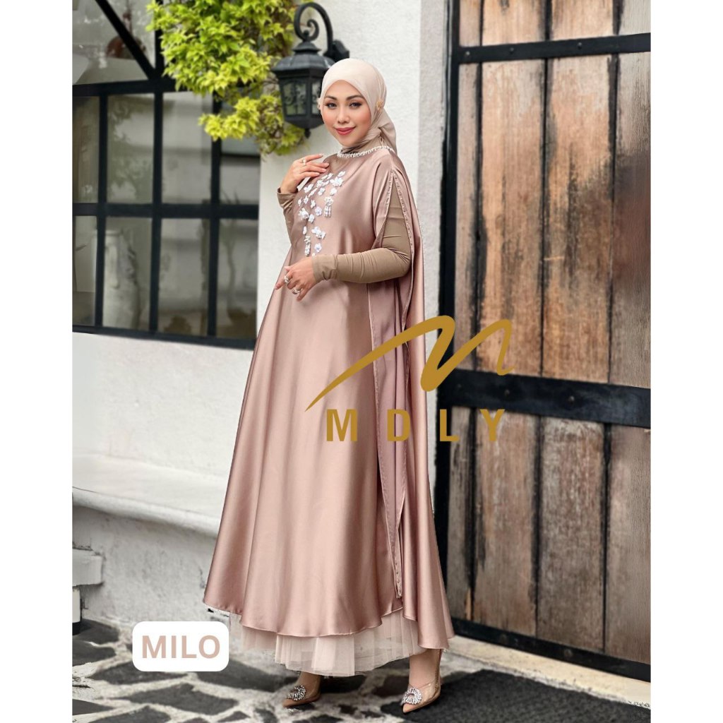 MDLY Baju Gamis Lebaran Wanita/Gamis Kaftan Mewah Premium/Gamis Raya/Shaqira kaftan by MDLY