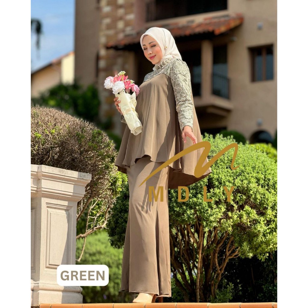 Merie Set by MDLY Baju Setelan Wanita Muslim One Set Atasan Dan Bawahan Rok