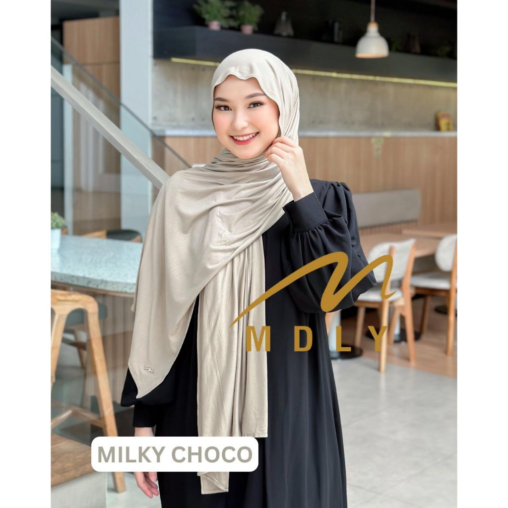 MDLY Hijab Pashmina Jilbab/Pashmina Rayon Polos Elegan/Pashmina Premium/Awra Pashmina by MDLY
