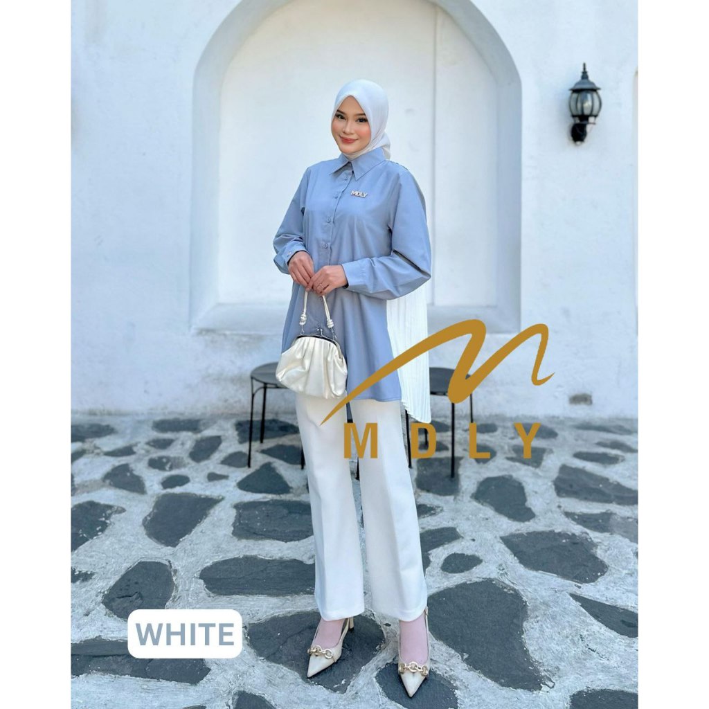 MDLY Baju kemeja atasan wanita/Kemeja Casual Semi Formal/Marzue Shirt Series I by MDLY