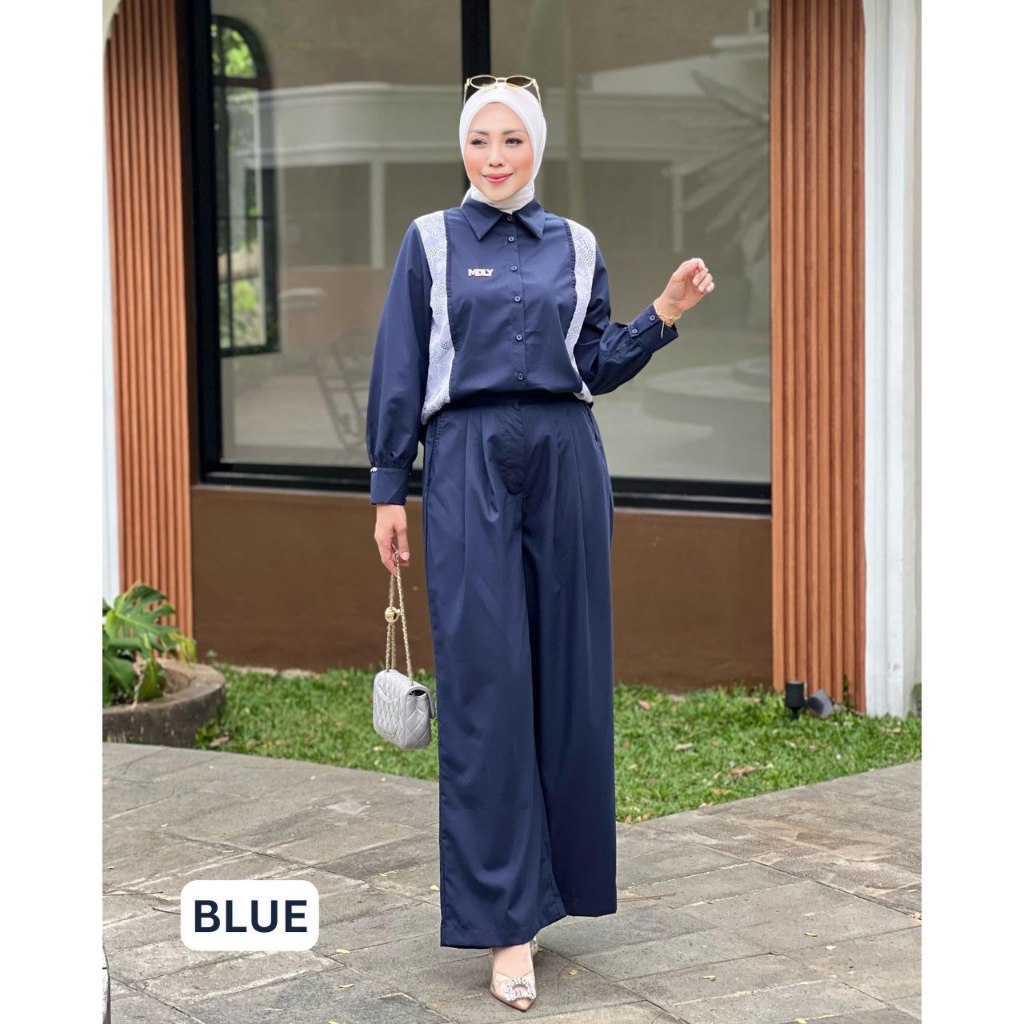 MDLY Baju setelan wanita muslim/One Set Celana/Set Celana wanita Casual Elegan/Danira Set by MDLY