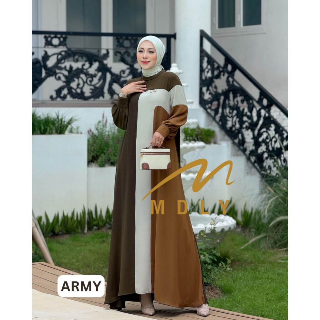 MDLY Baju Gamis Wanita Muslim/Gamis Polos/Gamis/Gamis Lebaran/Maezen Prive Dress by MDLY
