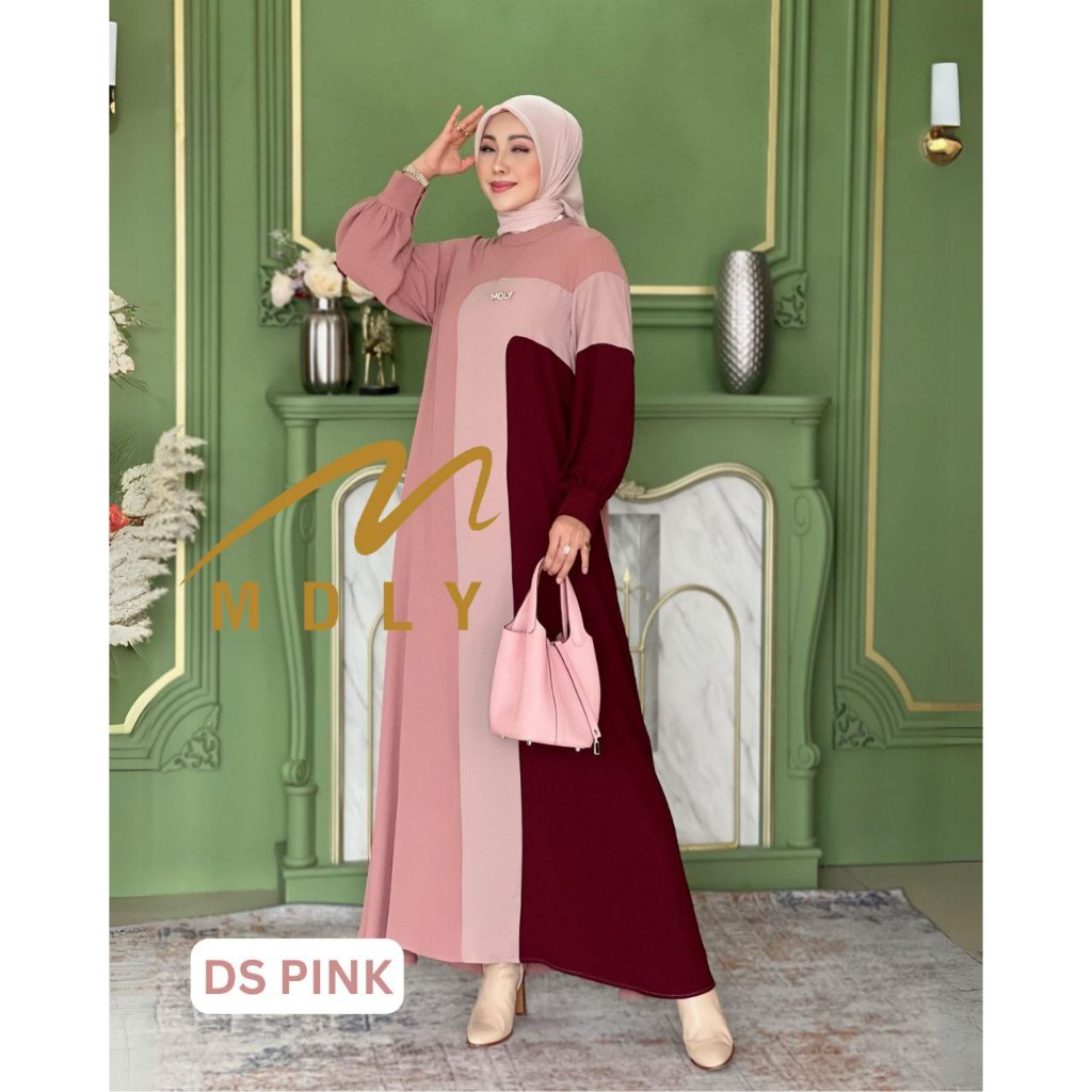 MDLY Baju Gamis Wanita Muslim/Gamis Polos/Gamis/Gamis Lebaran/Maezen Prive Dress by MDLY