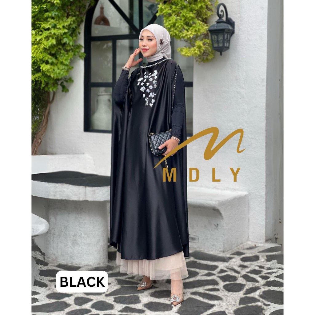 MDLY Baju Gamis Lebaran Wanita/Gamis Kaftan Mewah Premium/Gamis Raya/Shaqira kaftan by MDLY