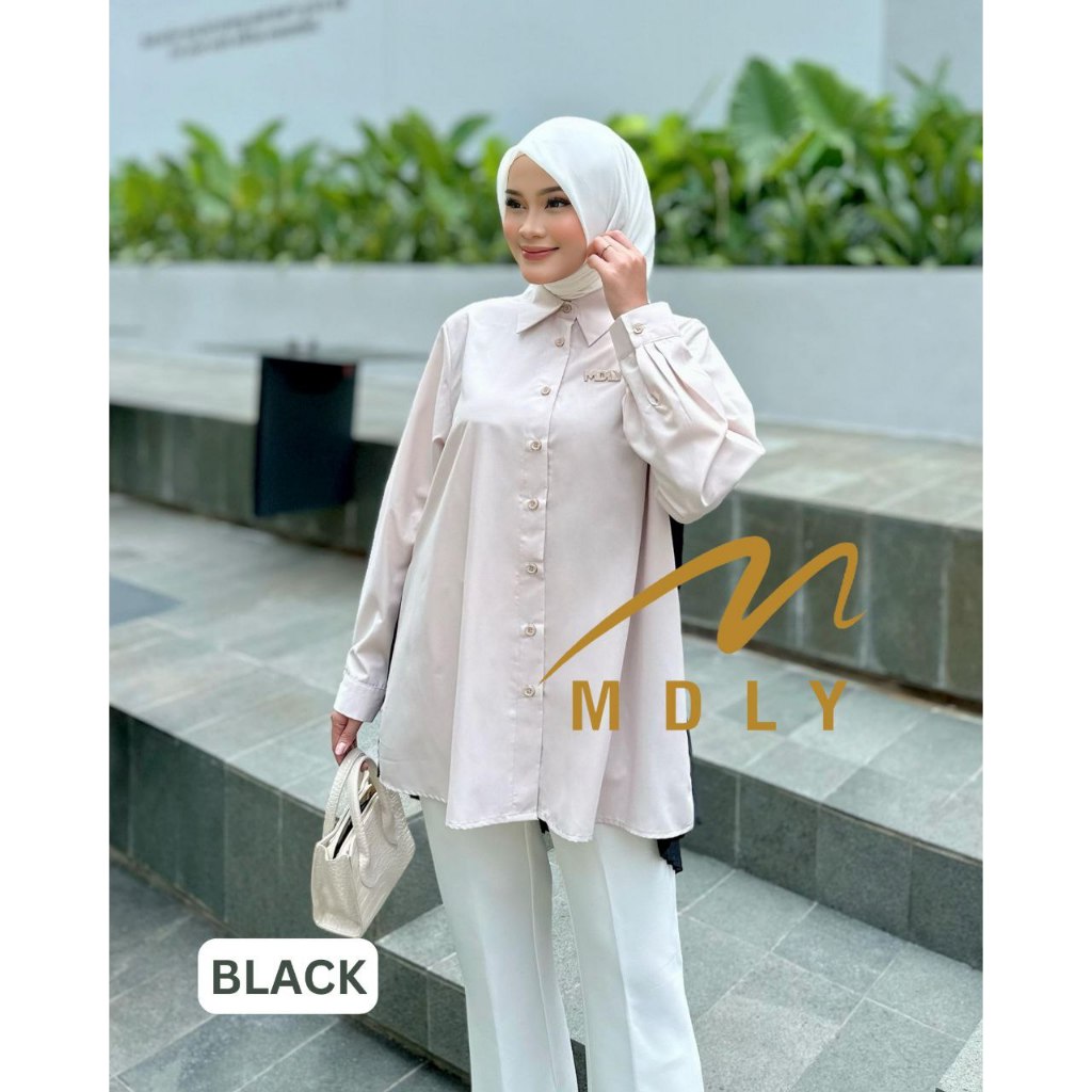 MDLY Baju kemeja atasan wanita/Kemeja Casual Semi Formal/Marzue Shirt Series I by MDLY