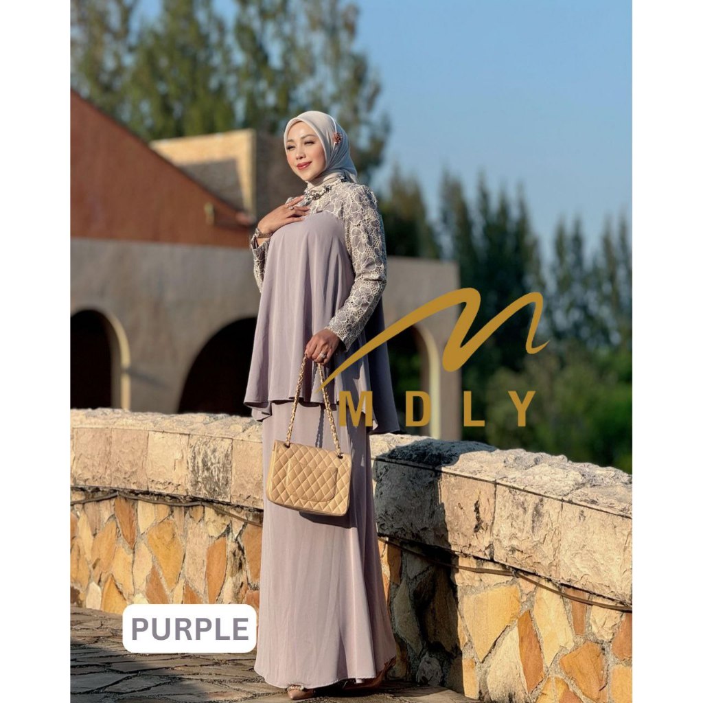Merie Set by MDLY Baju Setelan Wanita Muslim One Set Atasan Dan Bawahan Rok