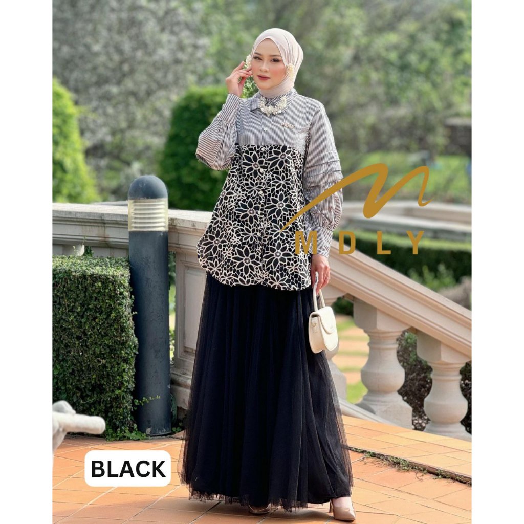 MDLY Baju Kemeja Atasan Wanita/Kemeja Bordir/Baju Atasan Elegan Motif/Devie Shirt Series II by MDLY