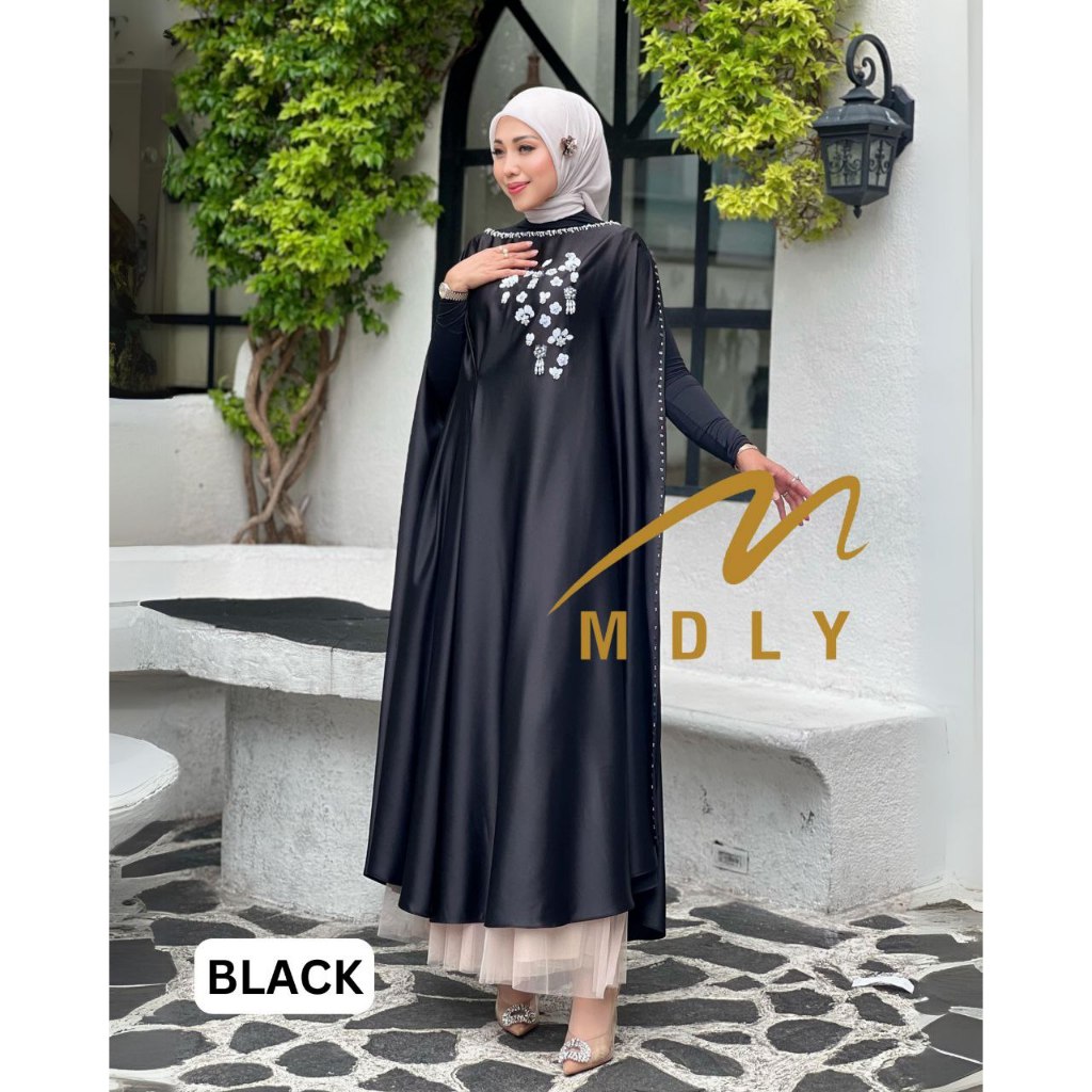 MDLY Baju Gamis Lebaran Wanita/Gamis Kaftan Mewah Premium/Gamis Raya/Shaqira kaftan by MDLY