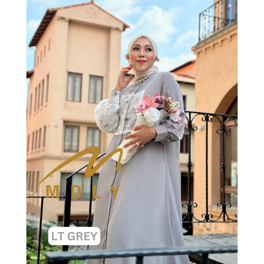 Haura Dress by MDLY Baju Gamis Wanita Muslim Baju Busana Dress