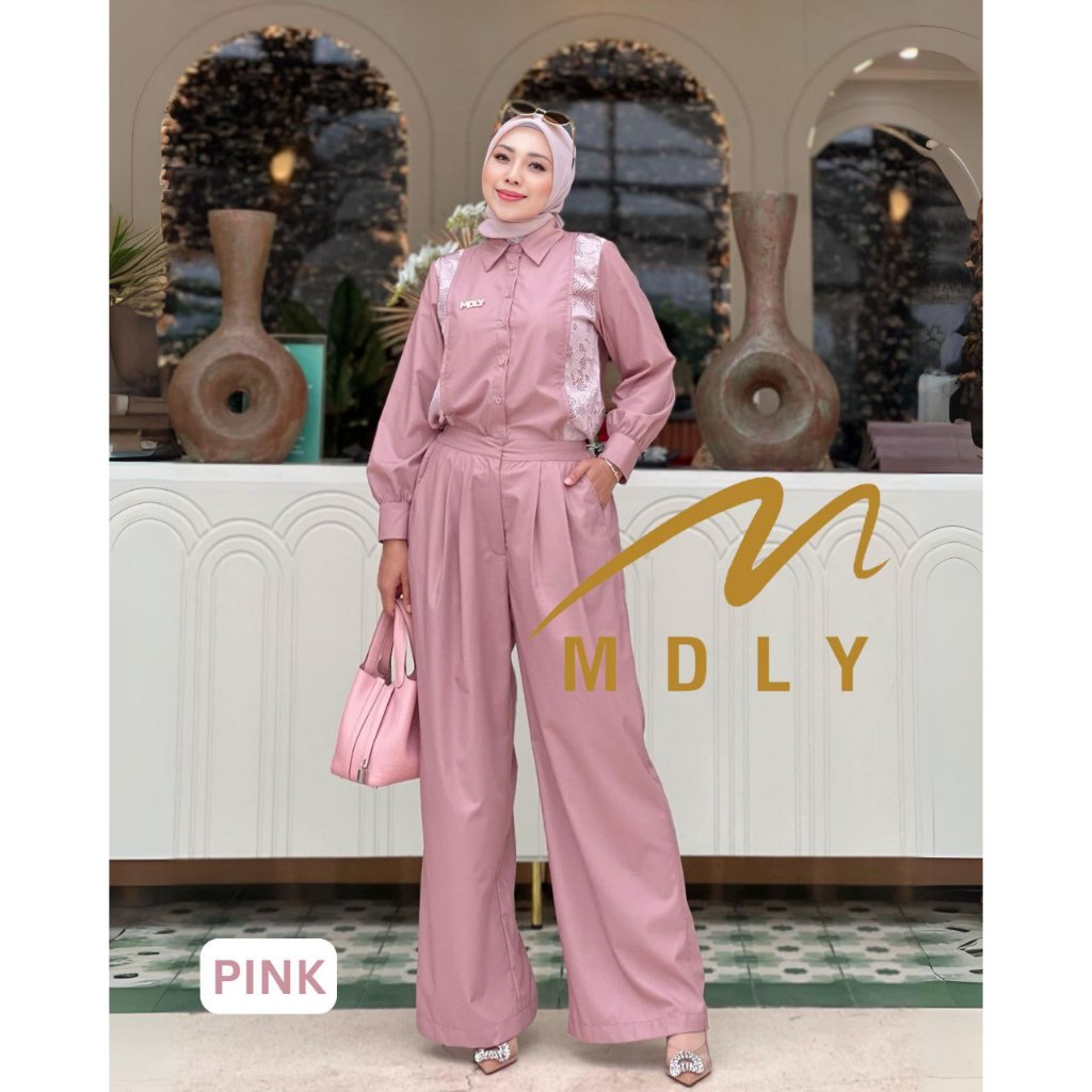 MDLY Baju setelan wanita muslim/One Set Celana/Set Celana wanita Casual Elegan/Danira Set by MDLY