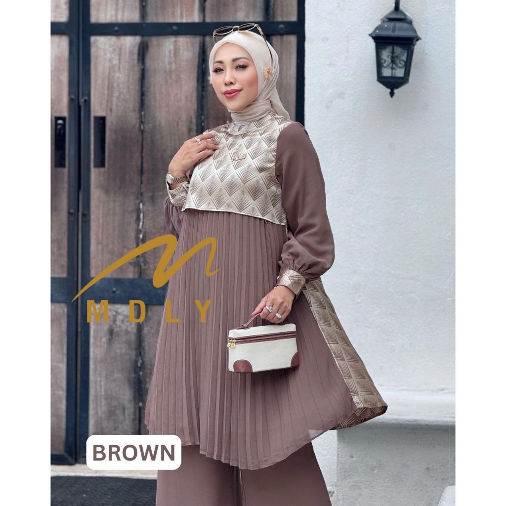 MDLY Baju Setelan Muslim Wanita/One Set Celana/Setelan Celana Premium Elegan Mewah/Elief Set by MDLY