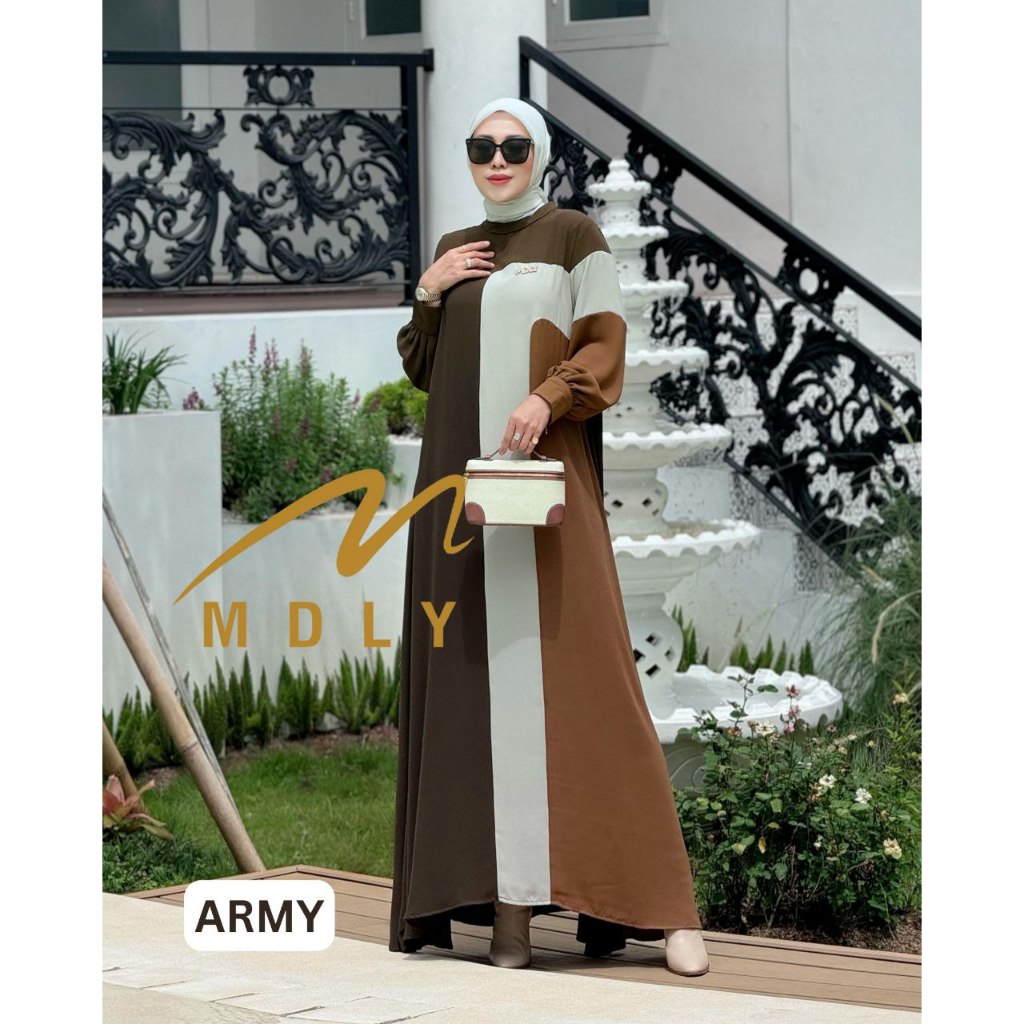 MDLY Baju Gamis Wanita Muslim/Gamis Polos/Gamis/Gamis Lebaran/Maezen Prive Dress by MDLY