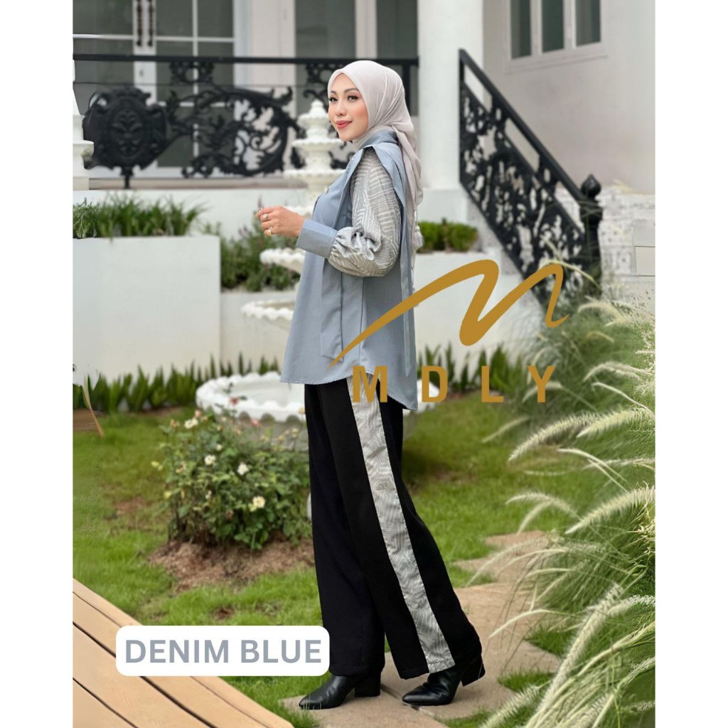 MDLY Baju pakaian setelan wanita/One Set Celana/Setelan Bawahan Celana Casual/Leenda Set by MDLY