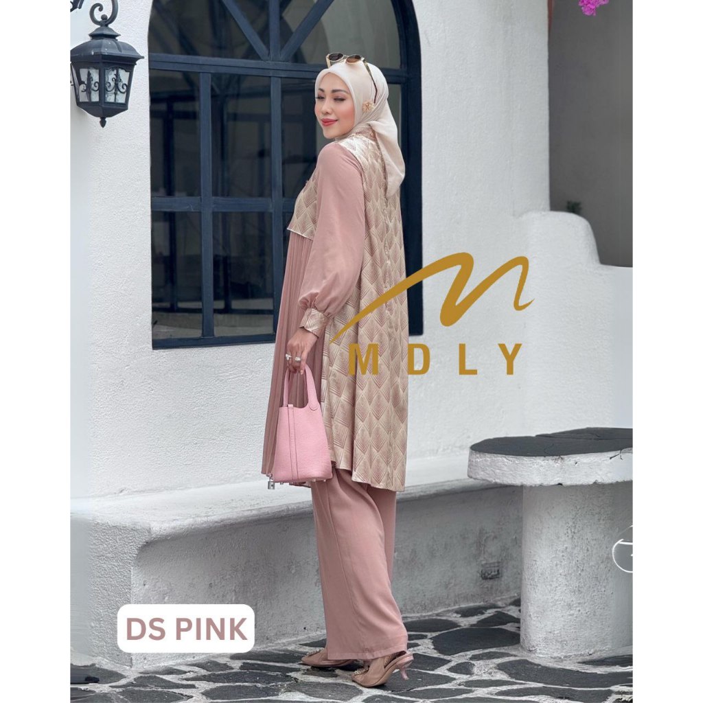 MDLY Baju Setelan Muslim Wanita/One Set Celana/Setelan Celana Premium Elegan Mewah/Elief Set by MDLY