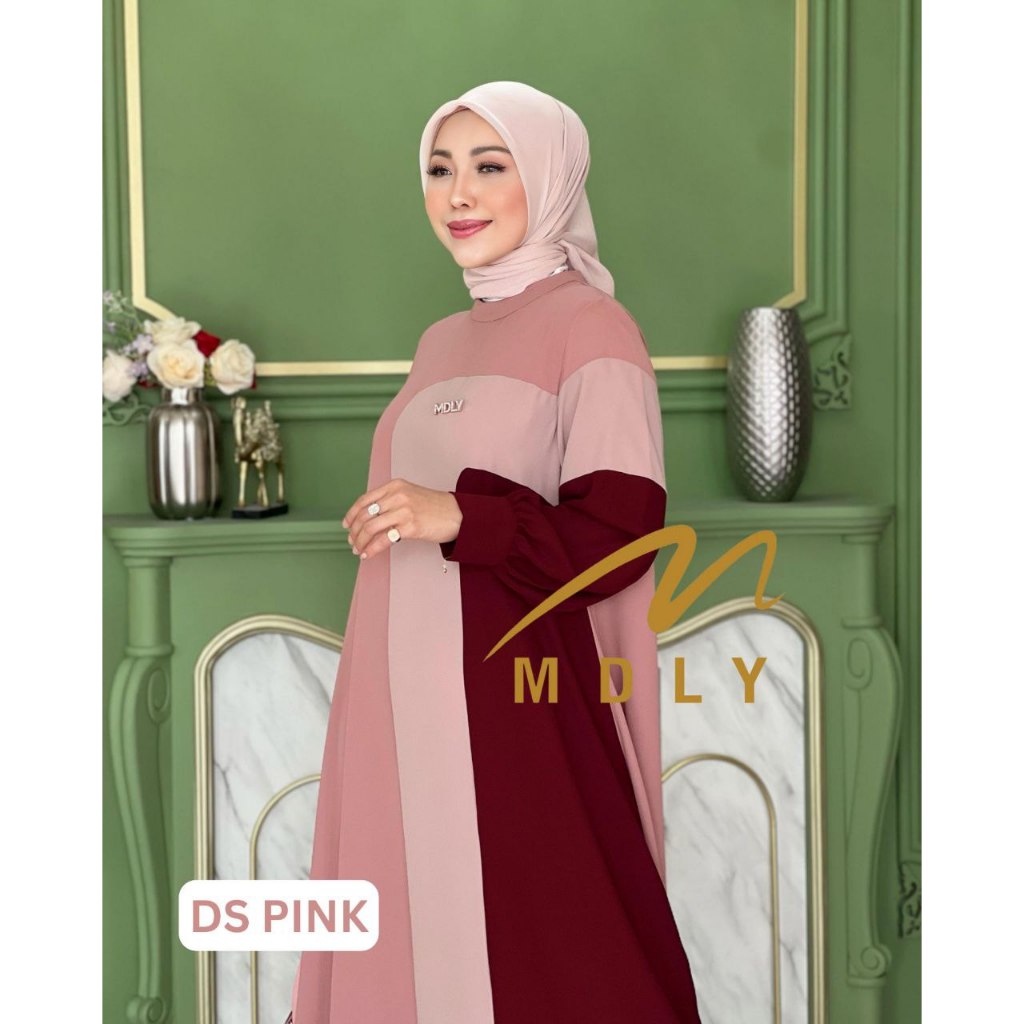 MDLY Baju Gamis Wanita Muslim/Gamis Polos/Gamis/Gamis Lebaran/Maezen Prive Dress by MDLY
