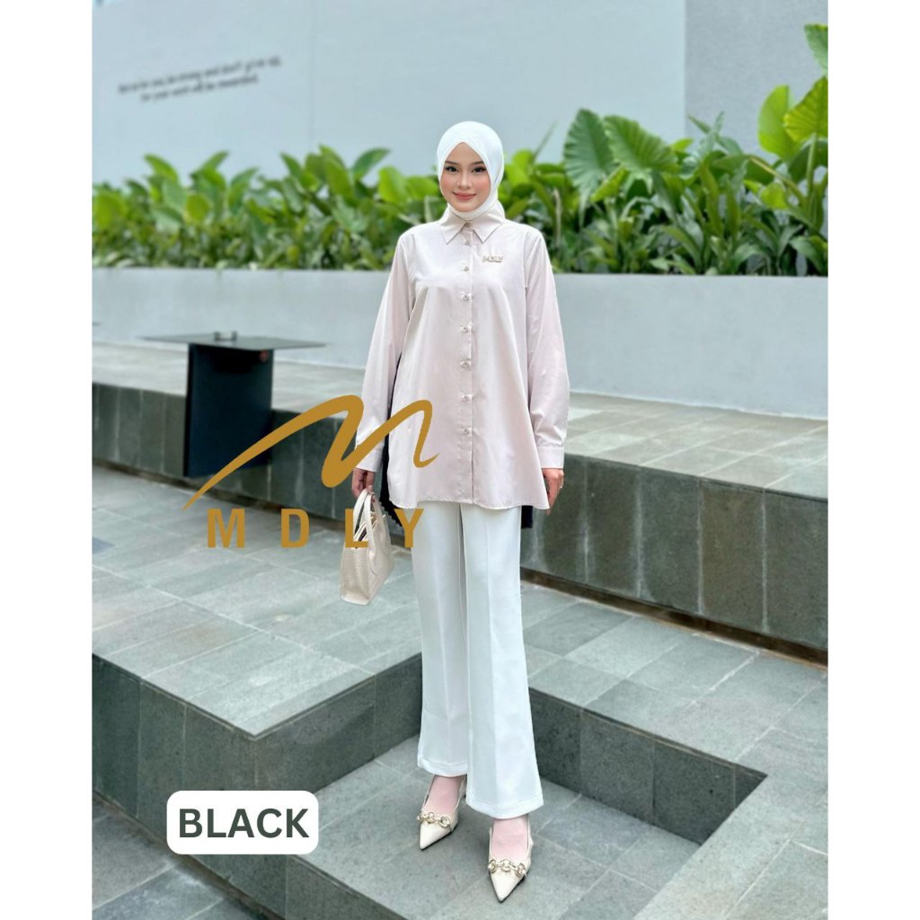 MDLY Baju kemeja atasan wanita/Kemeja Casual Semi Formal/Marzue Shirt Series I by MDLY