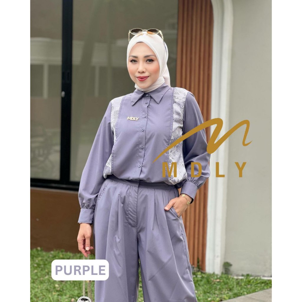 MDLY Baju setelan wanita muslim/One Set Celana/Set Celana wanita Casual Elegan/Danira Set by MDLY