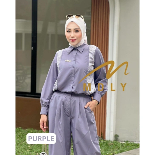 Image of MDLY Baju setelan wanita muslim/One Set Celana/Set Celana wanita Casual Elegan/Danira Set by MDLY