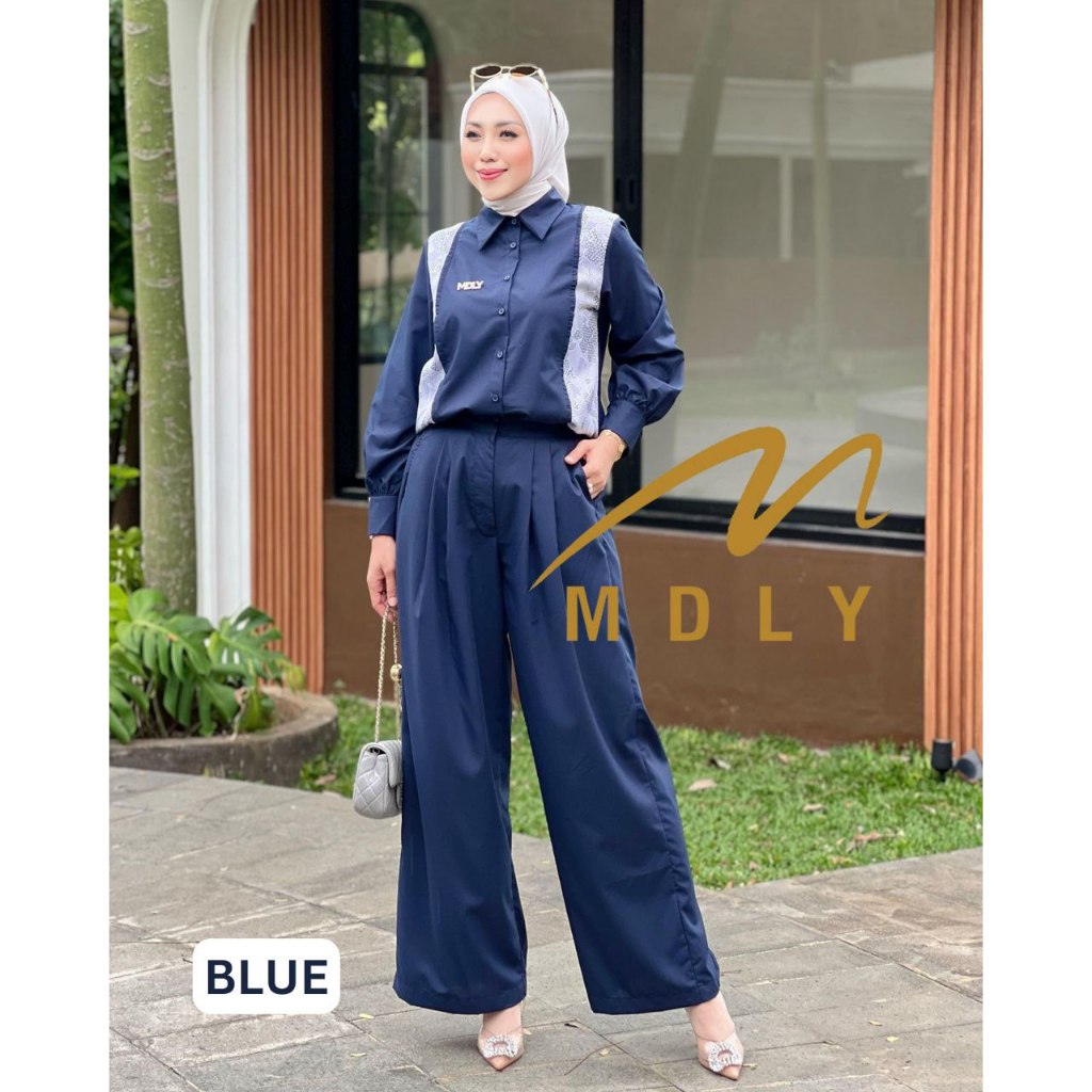 MDLY Baju setelan wanita muslim/One Set Celana/Set Celana wanita Casual Elegan/Danira Set by MDLY