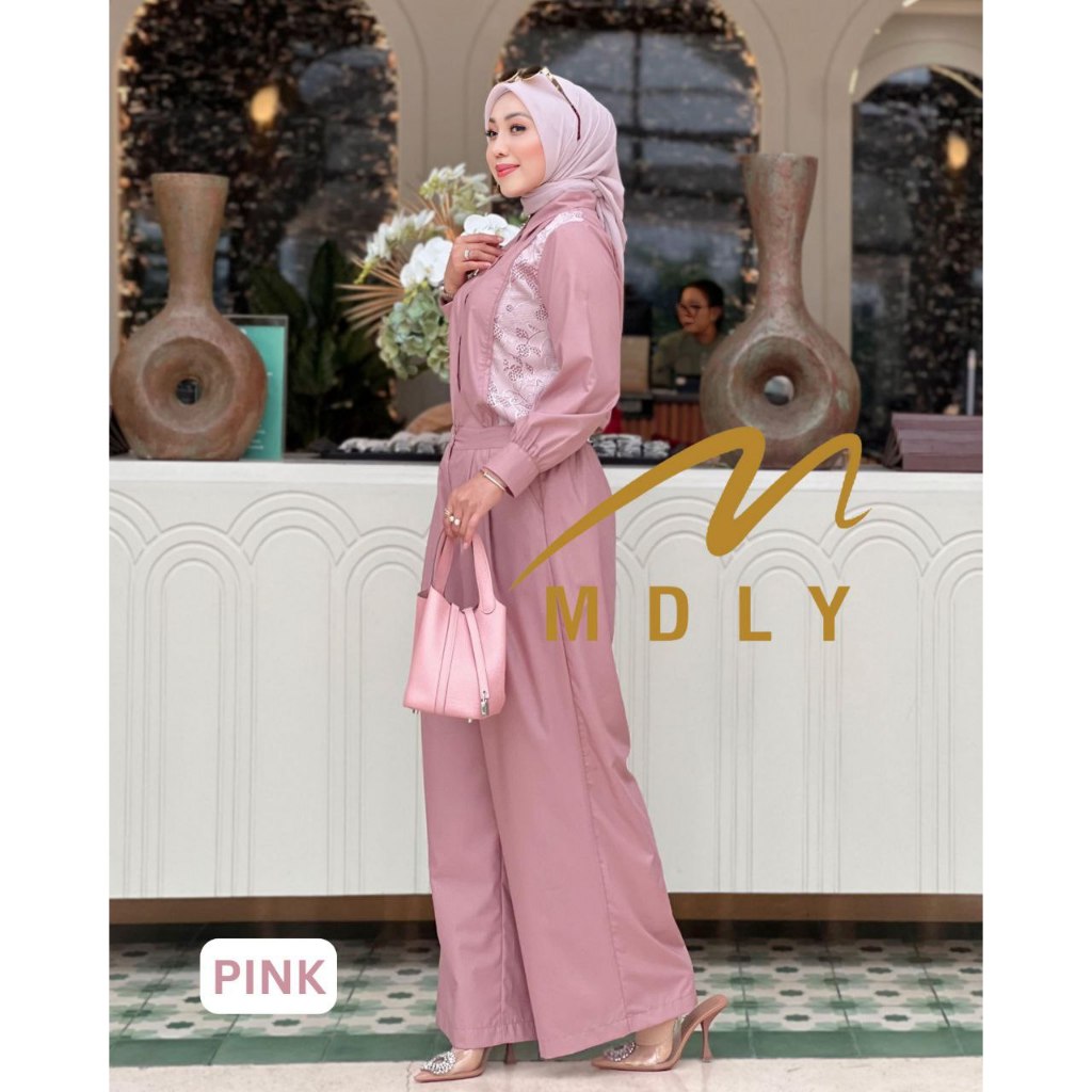 MDLY Baju setelan wanita muslim/One Set Celana/Set Celana wanita Casual Elegan/Danira Set by MDLY