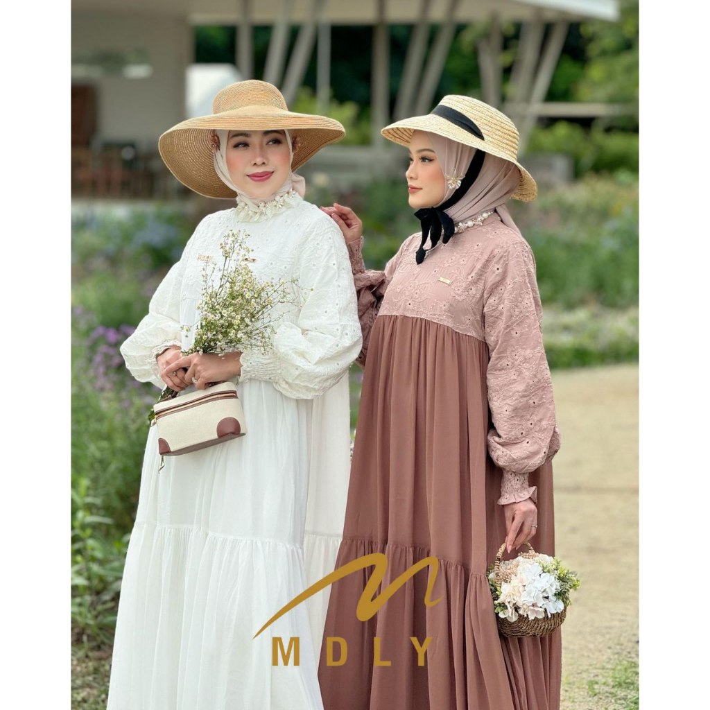 MDLY Baju Gamis Wanita Muslim/Gamis Lebaran/Gamis Premium Bordir/Handea Dress by MDLY