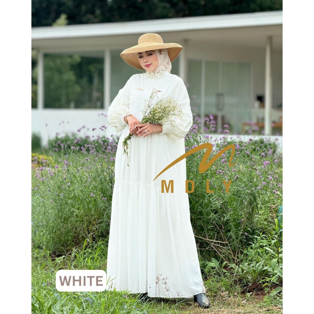 MDLY Baju Gamis Wanita Muslim/Gamis Lebaran/Gamis Premium Bordir/Handea Dress by MDLY