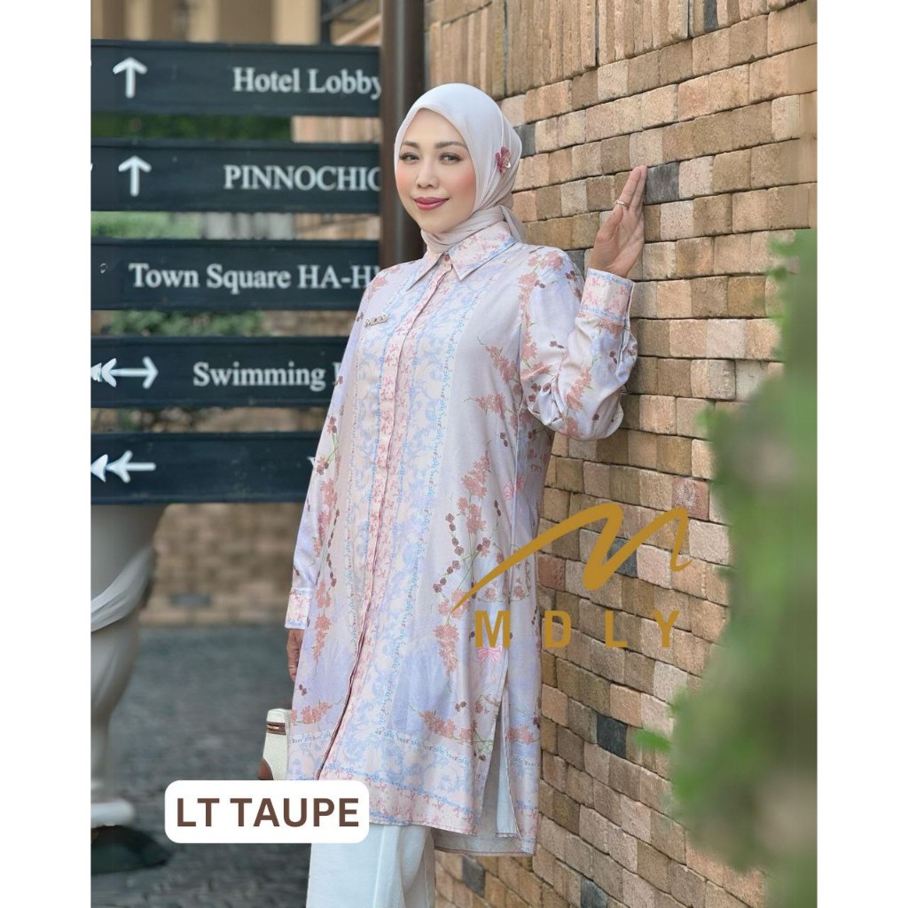 MDLY Baju kemeja atasan wanita muslim/Tunik Premium/Tunik Lebaran/Qyrane Tunic by MDLY