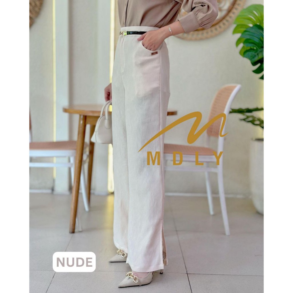 MDLY Celana panjang wanita/Daily Pants/Celana Kerja Kekinian Casual/Maowe Flare Pants by MDLY