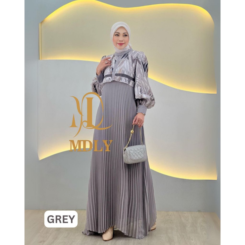 MDLY Baju Gamis Wanita Muslim/Gamis Elegan Premium Babydoll/Sanova Dress by MDLY