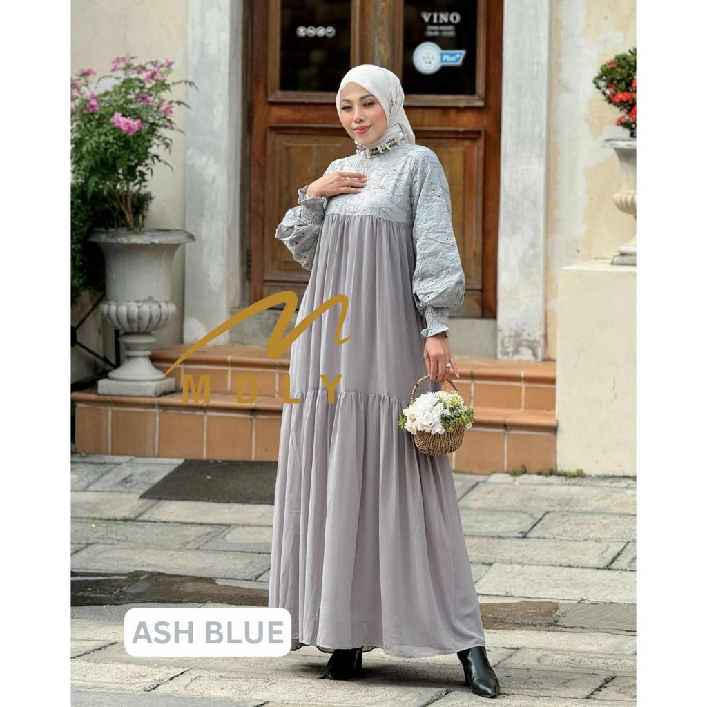 MDLY Baju Gamis Wanita Muslim/Gamis Lebaran/Gamis Premium Bordir/Handea Dress by MDLY