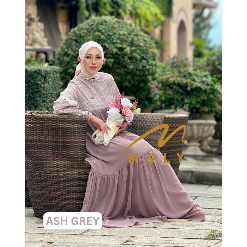 MDLY Baju Gamis Wanita Muslim/Gamis Lebaran/Gamis Premium Bordir/Handea Dress by MDLY