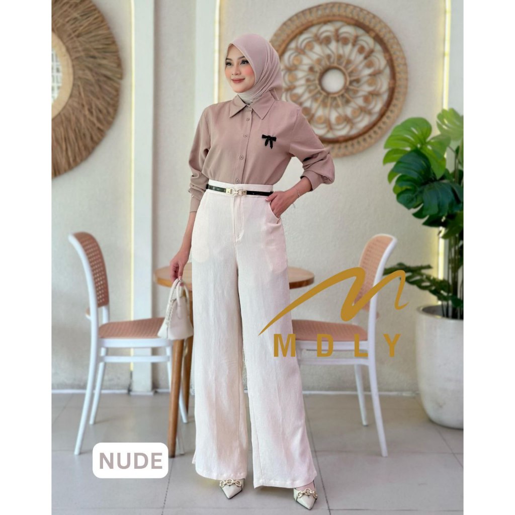 MDLY Celana panjang wanita/Daily Pants/Celana Kerja Kekinian Casual/Maowe Flare Pants by MDLY
