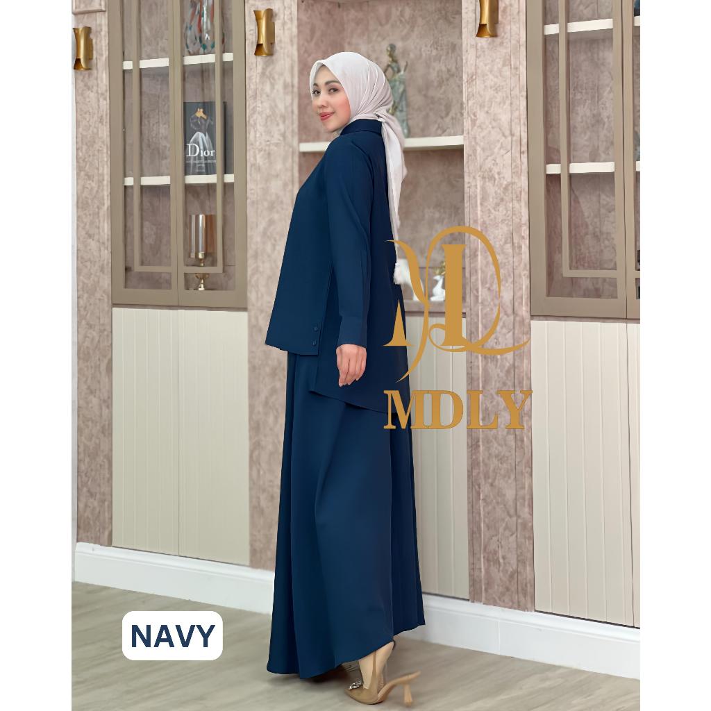 MDLY Baju Setelan Wanita Muslim/One Set Daily Rok/Setelan Basic Polos/Jazzy Skirt Set by MDLY