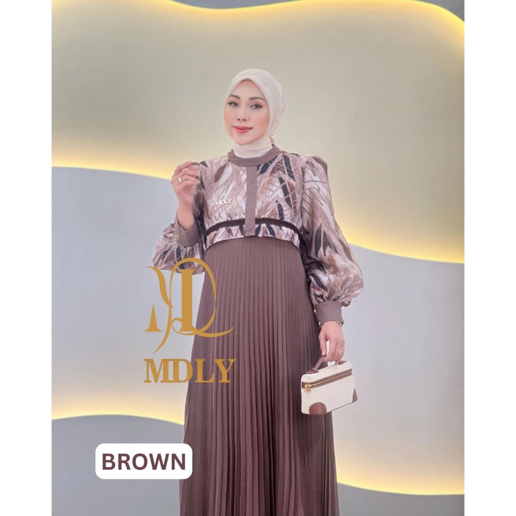 MDLY Baju Gamis Wanita Muslim/Gamis Elegan Premium Babydoll/Sanova Dress by MDLY