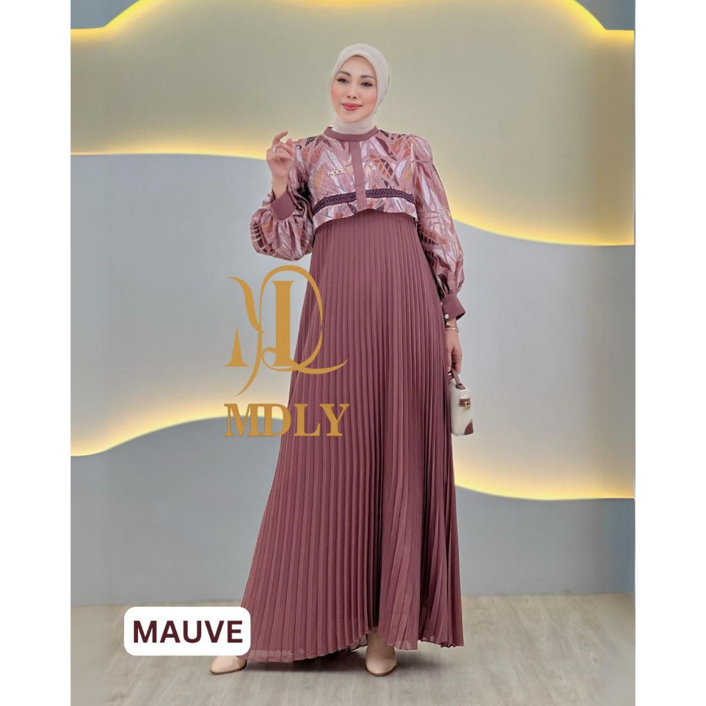 MDLY Baju Gamis Wanita Muslim/Gamis Elegan Premium Babydoll/Sanova Dress by MDLY