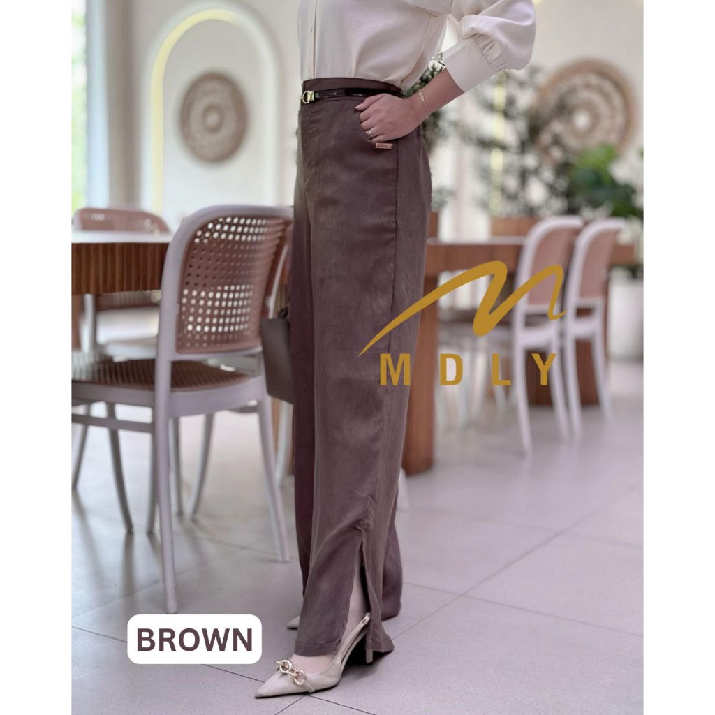 MDLY Celana panjang wanita/Daily Pants/Celana Kerja Kekinian Casual/Maowe Flare Pants by MDLY
