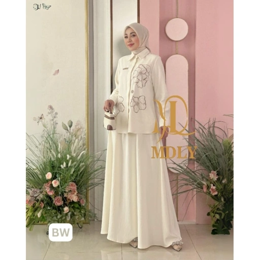Image of MDLY Baju Setelan Wanita Muslim/One Set Rok/Setelan Premium wanita/Numee Skirt Set by MDLY