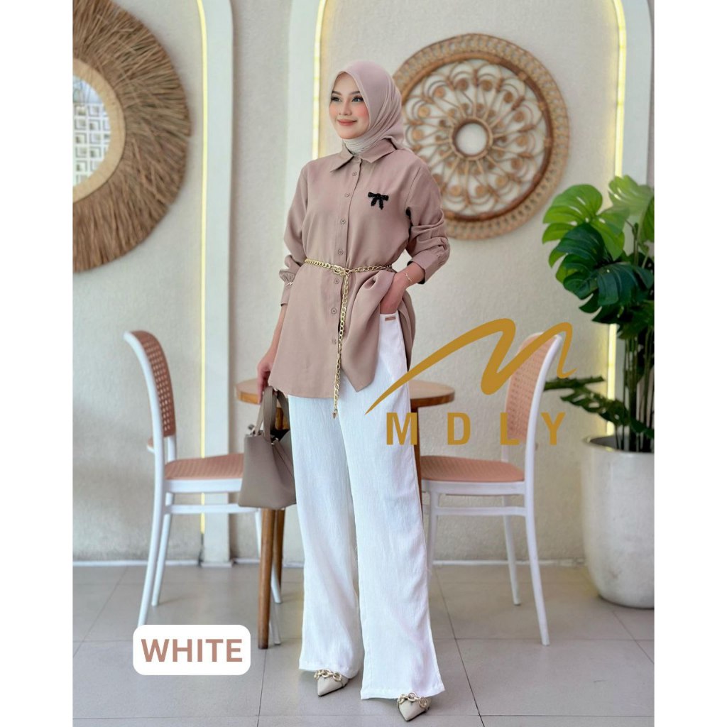 MDLY Celana panjang wanita/Daily Pants/Celana Kerja Kekinian Casual/Maowe Flare Pants by MDLY