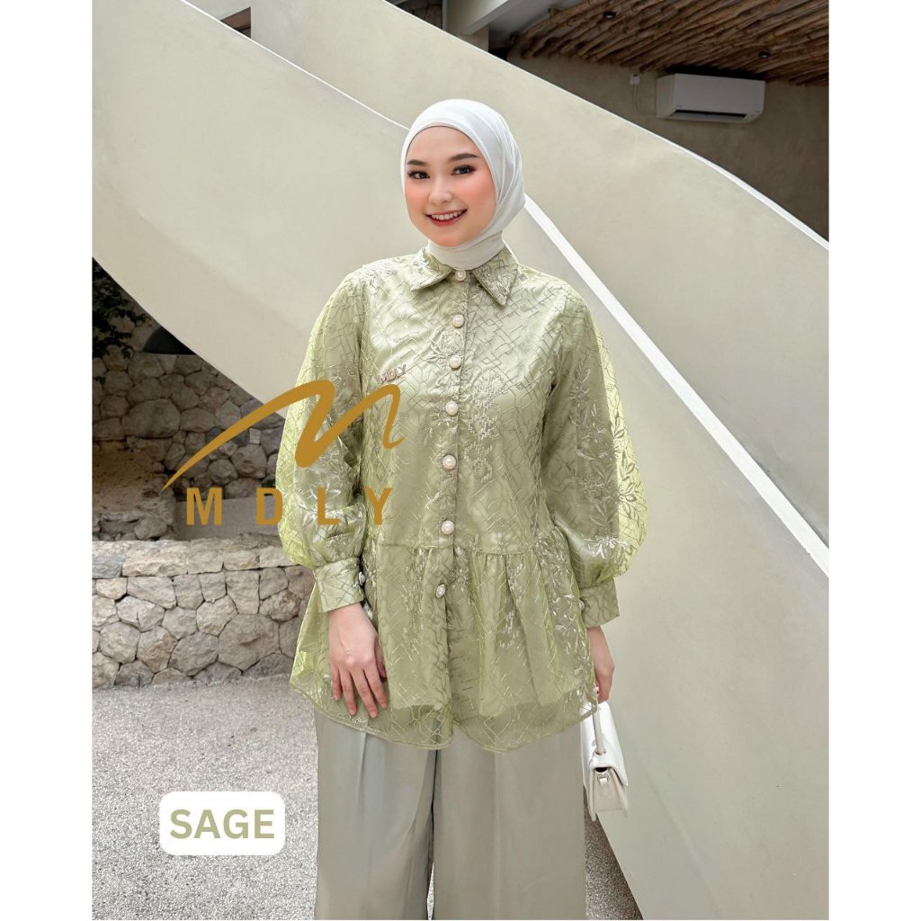 MDLY Baju setelan wanita muslim/One Set Celana/Setelan Lebaran pesta/Mineta Set by MDLY