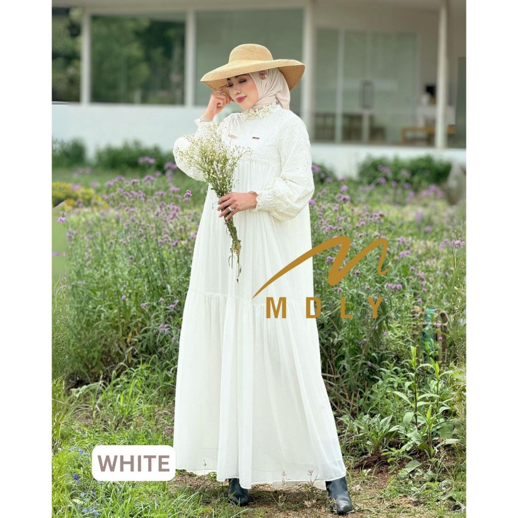 MDLY Baju Gamis Wanita Muslim/Gamis Lebaran/Gamis Premium Bordir/Handea Dress by MDLY