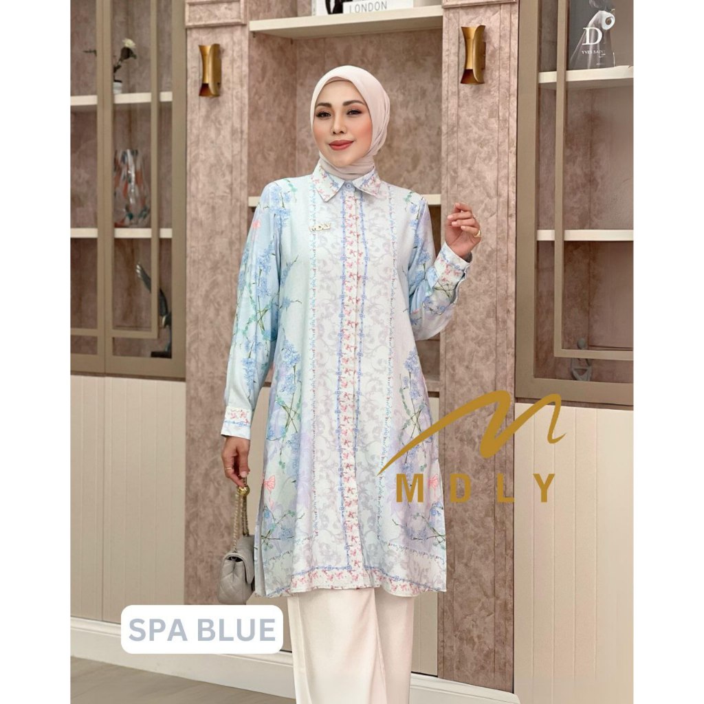 MDLY Baju kemeja atasan wanita muslim/Tunik Premium/Tunik Lebaran/Qyrane Tunic by MDLY