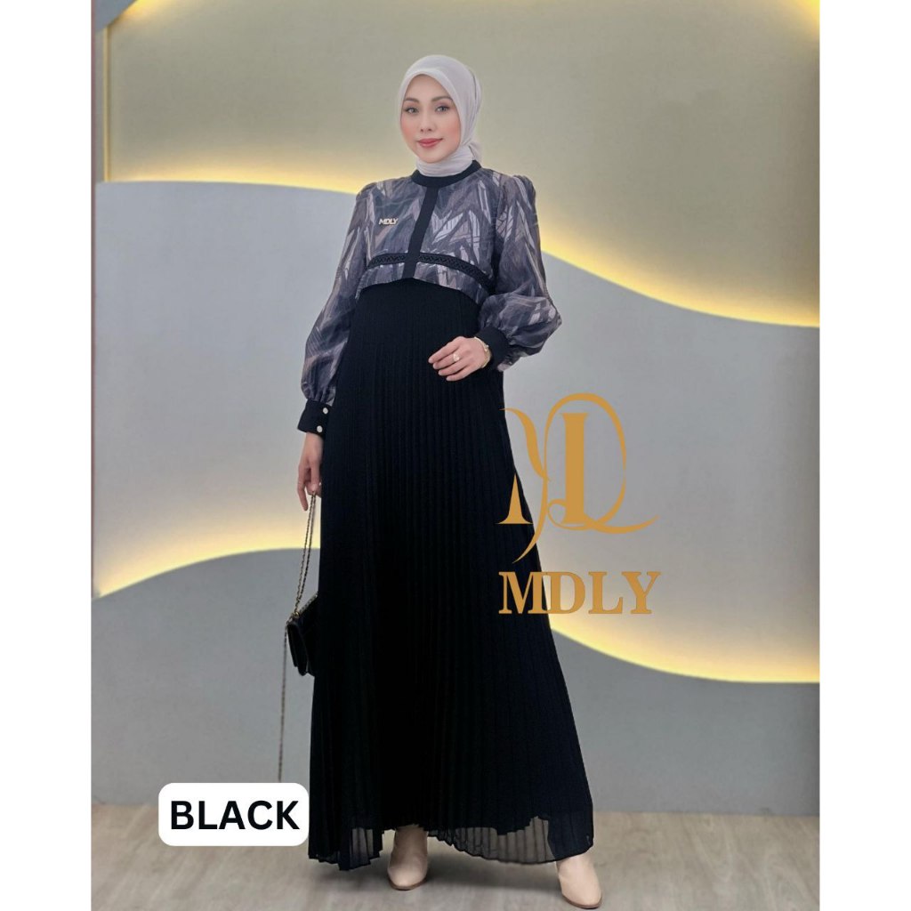 MDLY Baju Gamis Wanita Muslim/Gamis Elegan Premium Babydoll/Sanova Dress by MDLY