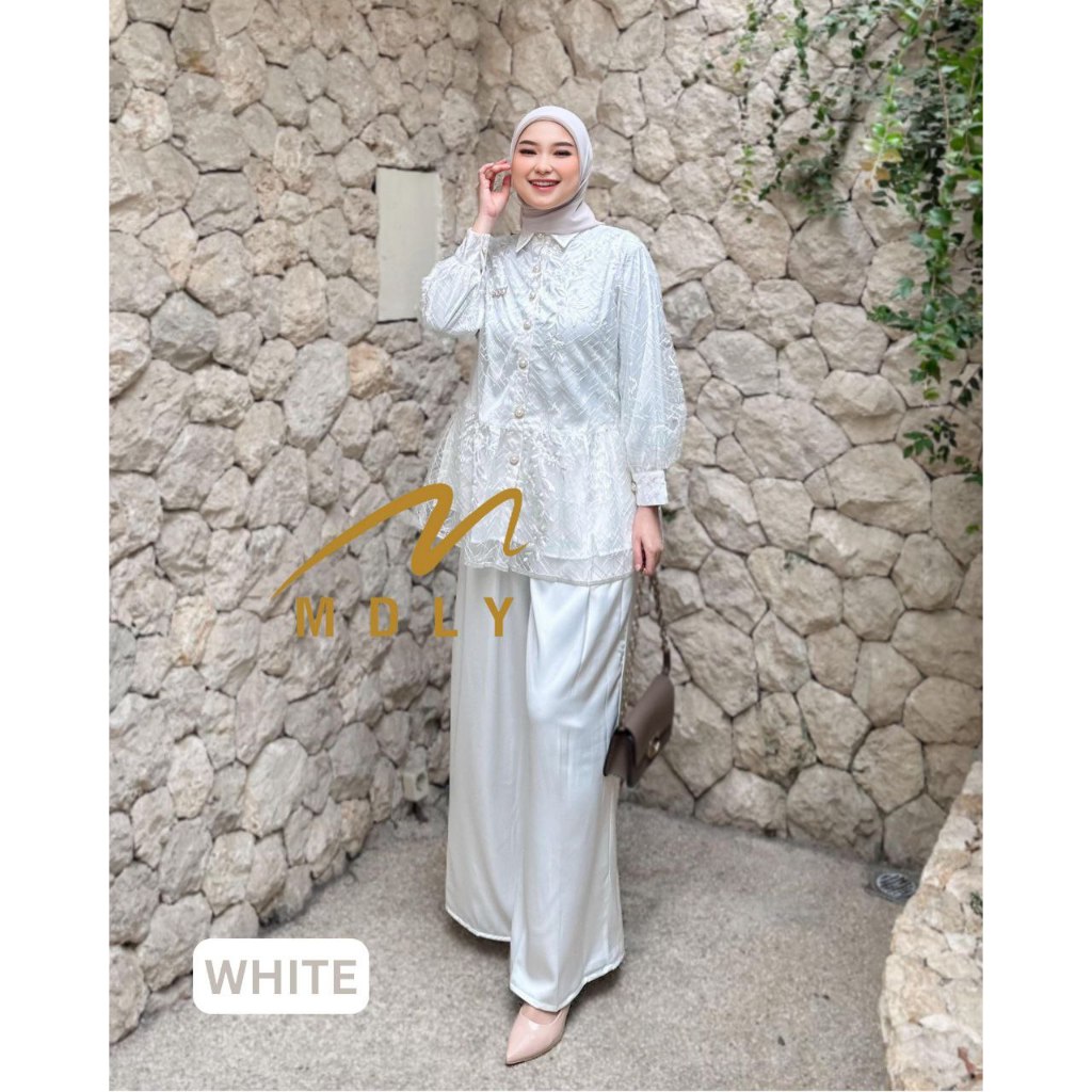 MDLY Baju setelan wanita muslim/One Set Celana/Setelan Lebaran pesta/Mineta Set by MDLY