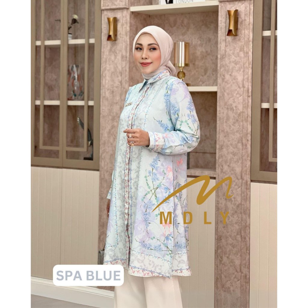 MDLY Baju kemeja atasan wanita muslim/Tunik Premium/Tunik Lebaran/Qyrane Tunic by MDLY